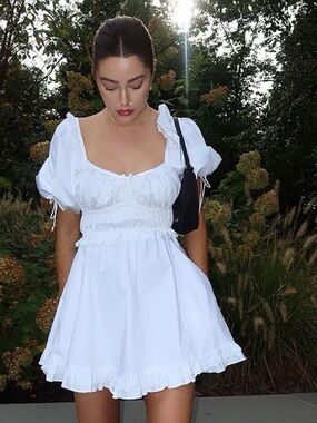 For Love And Lemons White Mini Dress